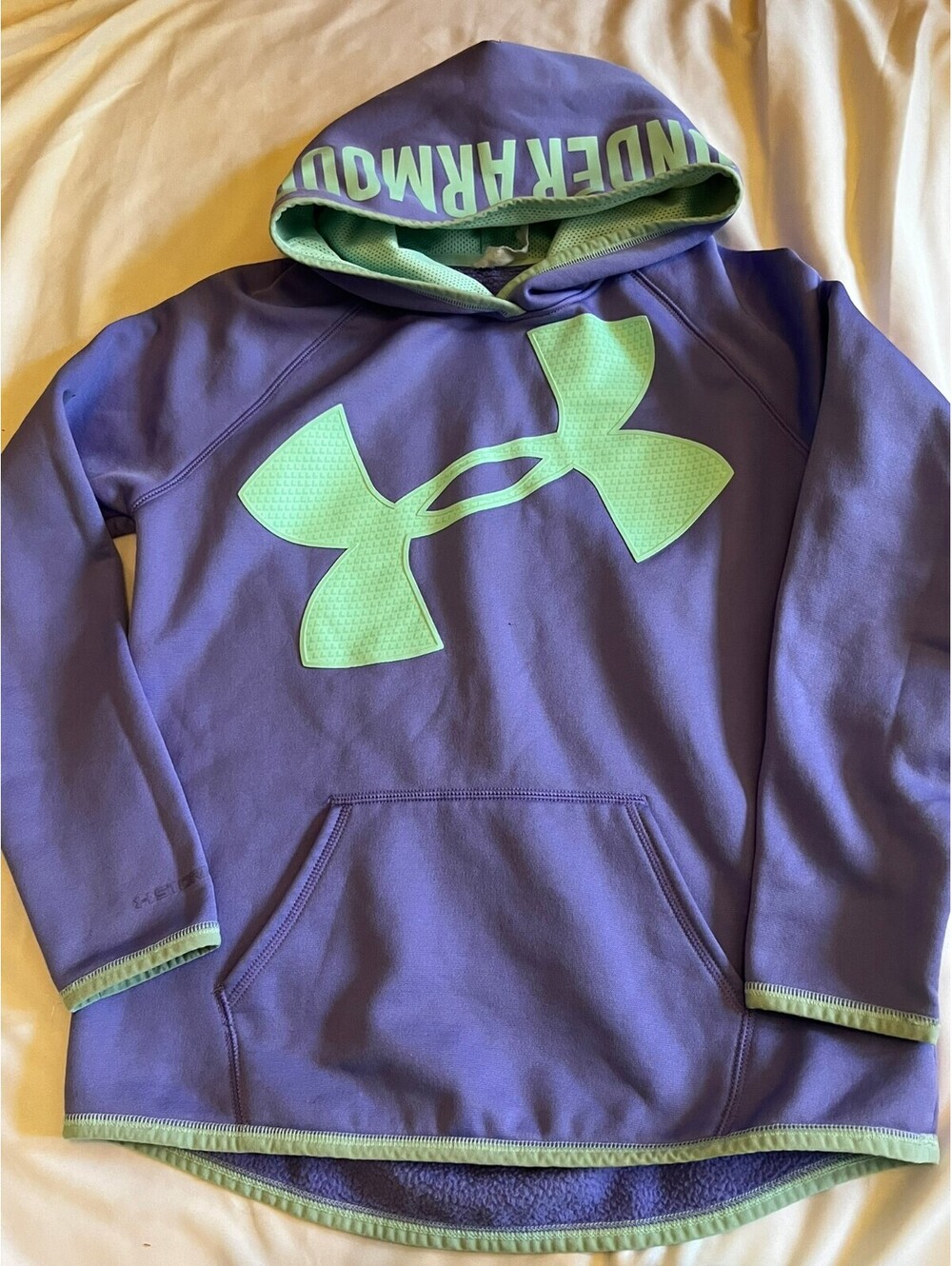 Under Armour purple and green hoodie girls